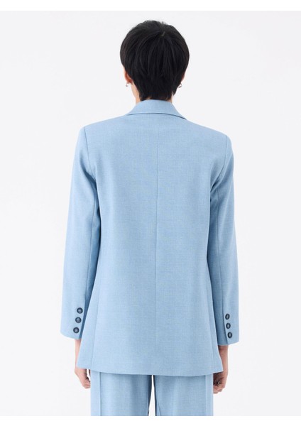 Oversize Kruvaze Kesim Ceket - Mavi indirimleri