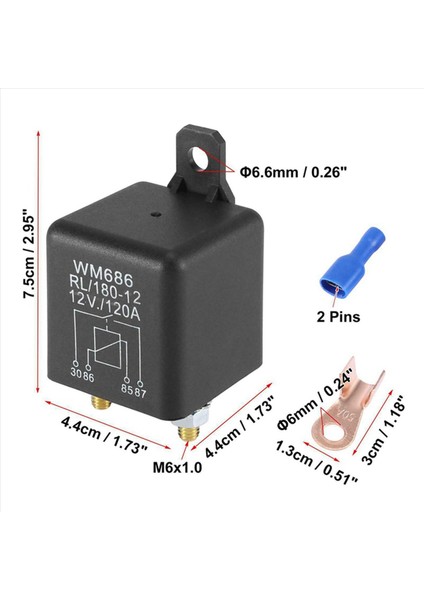 3x WM686 Dc 12V Röle Pil Izolasyon Röle 12V / 120A Kablo Terminali ile Araba Kamyonları Için Tepe Yük (Yurt Dışından) fırsatları