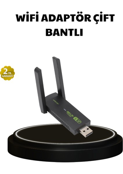 Dual Band USB Wifi Adaptör – 1200 Mbps Hız - FEİ7239-3140