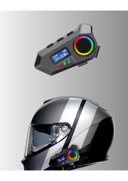 500MAH Bataryalı Bluetooth 5.4 Interkom LED Ekranlı Fm Destekli - FEİ4990-6533 indirimleri