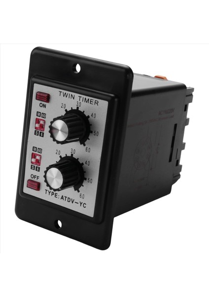 Kapalı Ikiz Zamanlayıcı Rölesi Knob Kontrol Zaman Anahtarı Atdv-Yc 6S-60M Röle Kartı Ac 110/220V Elektrik Erişim (AC110/220V) (Yurt Dışından)