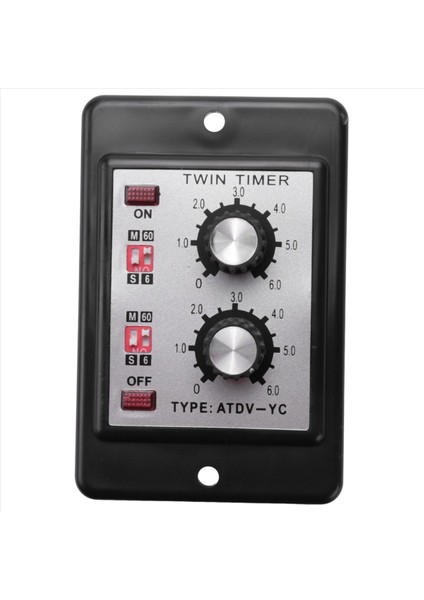 Kapalı Ikiz Zamanlayıcı Rölesi Knob Kontrol Zaman Anahtarı Atdv-Yc 6S-60M Röle Kartı Ac 110/220V Elektrik Erişim (AC110/220V) (Yurt Dışından) modelleri