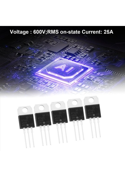 5 Pcs T0-220AC Paket Scr Standart Trıacs 600V 25A BTA24-600B (Yurt Dışından) indirimleri