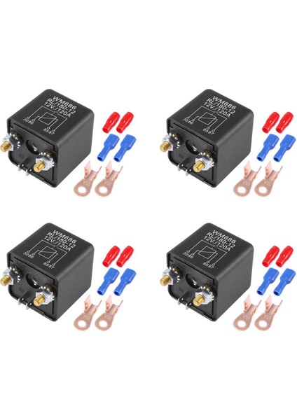 4x WM686 Dc 12V Röle Pil Izolasyon Röle 12V / 120A Kablo Terminali ile Araba Kamyonları Için Tepe Yük (Yurt Dışından)