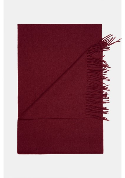 Erkek Bordo Yün Kaşkol