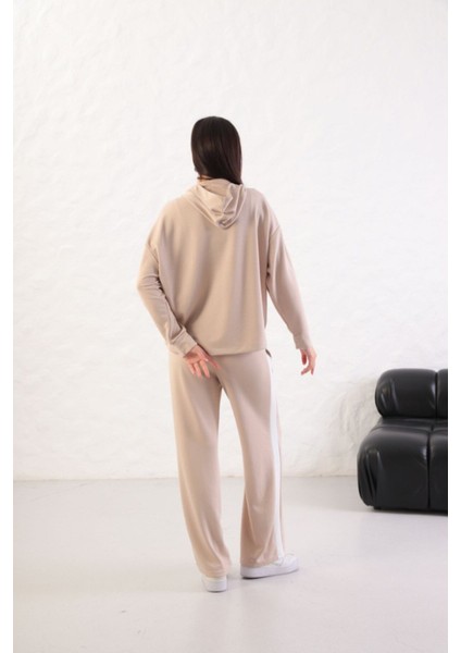 Kadın Rahat Kalıp Uzun Kollu Yarım Fermuar Modal Kumaş Kanguru Ce indirimleri