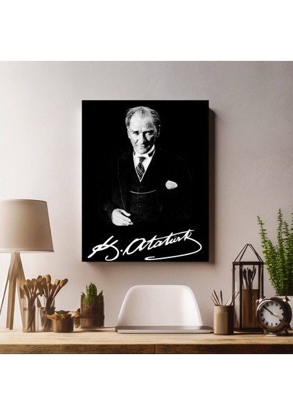 Atatürk Imzalı Kanvas Tablo 2
