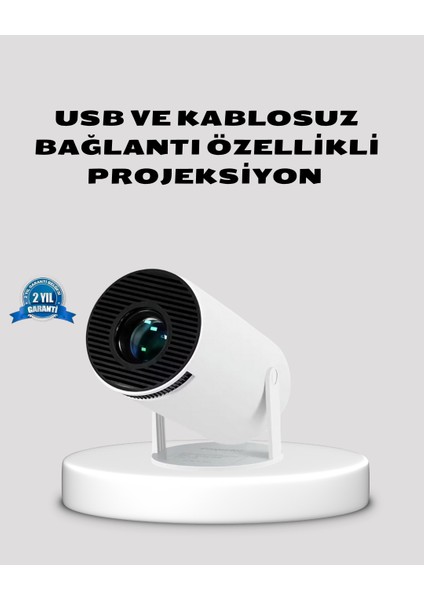 HDMI USB Bağlantılı 4K Destekli Taşınabilir Projeksiyon Cihazı - FEİ6511-4590