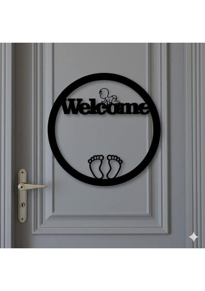 Hoş Geldin Yenidoğan Bebek Kapı Süsü Bebek Kapı Süsü