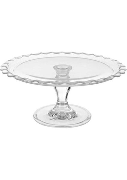 Ayaklı Kek Standı Papatya Desenli Cam 26,5 cm Çapında 12 cm Yüksekliğinde