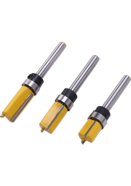 6pcs 1/4 Inç Floş Trim Yönlendirici Bit Desen Bit Üst ve Alt Yatak 1/2 Inç Bıçak Şablonu Kenar Ahşap Düzeltici Kesici (Yurt Dışından) fiyatları