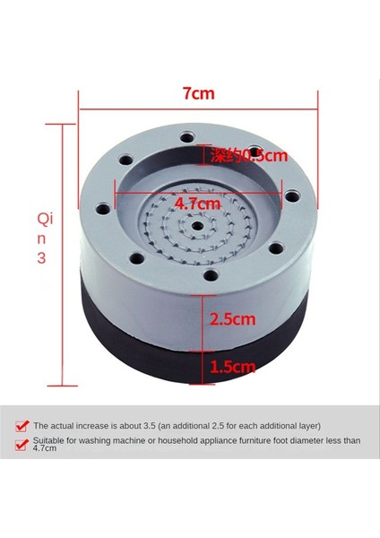 4 Adet Çamaşır Makinesi Yükseklik Artırma Pedi 8,5 cm (Yurt Dışından) indirimleri