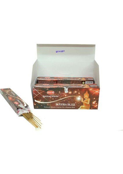 Buddha Bliss Masala Tütsü Seti (12’li) – Meditasyon Esintisi, 65 Dk Yanış