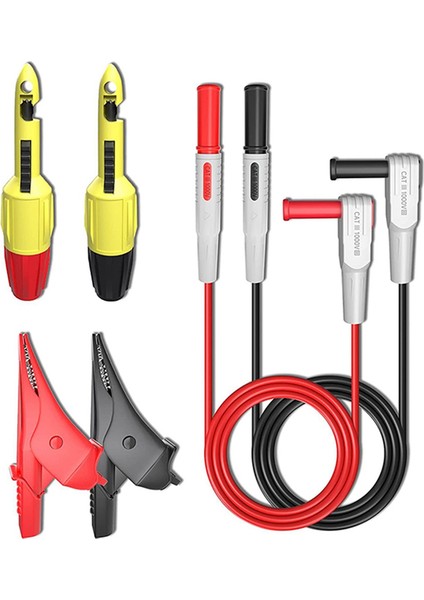 6pcs Multimetre Sınavı Timsah Klipsli Kitler Multimetre Voltmetre Için Tel Delicilik Probları Klipsi (Yurt Dışından)