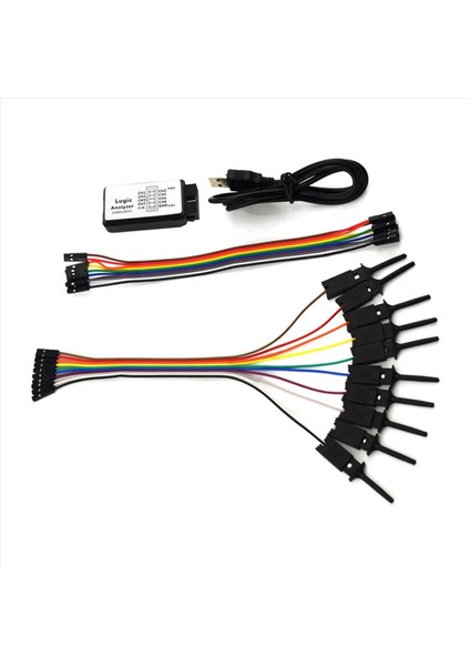 2x Test Klipsli Mantık Analizörü Jumper Wire Için Test Klasörü USB Saleae Için Dupont Kablosu 24M 8ch (Yurt Dışından) fiyatları
