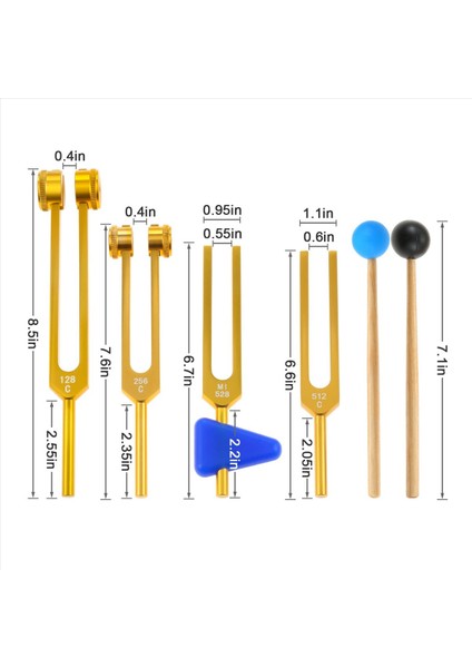 Tuning Fork 128Hz 256Hz 512Hz 528Hz Ses Iyileştirme Müzik Aleti Terapi Ses Titreşim Araçları Için Set (Yurt Dışından) fırsatları