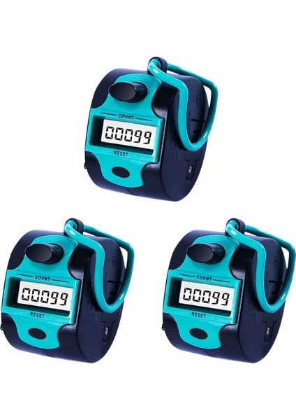 3x Sayacı Tıkır Manuel Dijital Dikiş Sayacı Parmak Halkası Mekanik El Taşınağı Sıralı Insanlar Golf (Yurt Dışından)