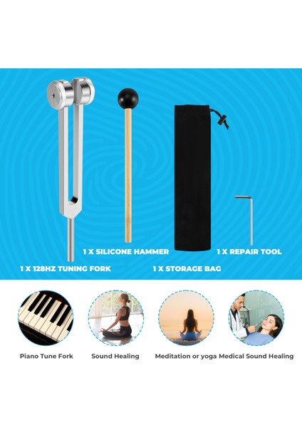 128 Hz Tuning Çatal Ağırlıklı Biyo-Akustik Ayarlama Çatalı Terapi Için 128 Hz Akustik Kaydırma Ayarlama Çatalı (Yurt Dışından) indirimleri
