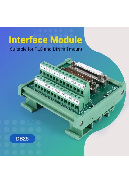 DB25 Dın Demiryolu Montaj Arayüz Modülü Erkek/kadın Konnektörü Kırma Kurulu (Yurt Dışından) indirimleri