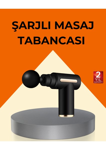 Şarjlı Kas Masaj Aleti 6 Kademe 4 Başlık Derin Doku Ems Titreşim Sporcu Masaj T - FEİ2224-652