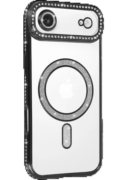 Apple iPhone 17 Air Joke Simli Magneticsafe Kılıf - SIYAH-(5796) - FEİ5802-4276 fiyatları