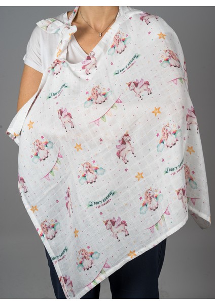 Organik Kumaş Emzirme Örtüsü - Unicorn fiyatları