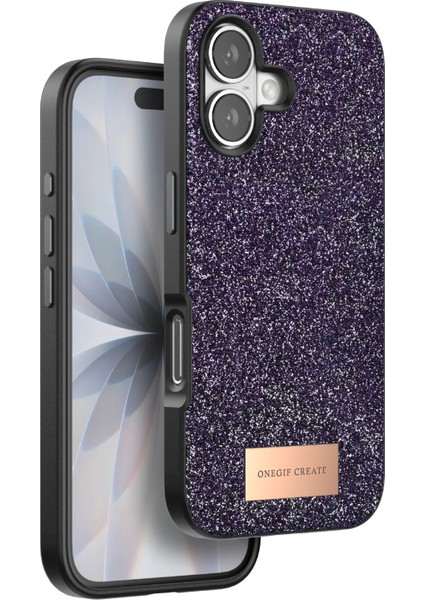 Apple iPhone 17 Bright Simli Kapak - Derin MOR-(5796) - FEİ2152-2176