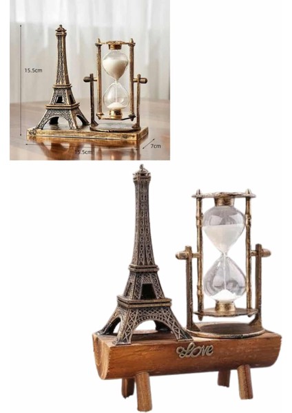 Paris Eyfel Kulesi Hediyelik Eyfel Retro Kum Saati Dekoratif Eşya - FEİ8977-6370 fırsatları