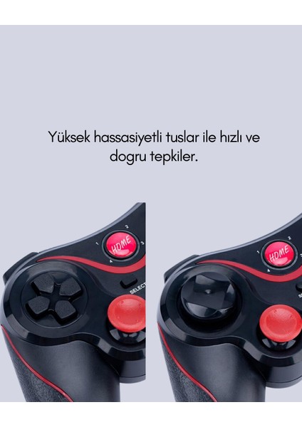 Ergonomik Tasarımlı Kablosuz Bluetooth Gamepad Titreşimli - FEİ9531-1453 fırsatları