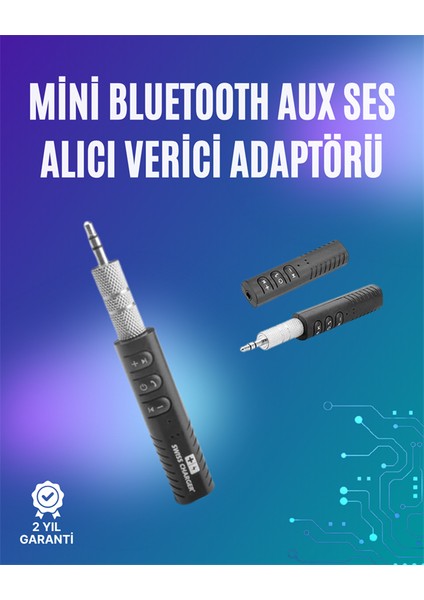 Mini Bluetooth Müzik Alıcısı | Ev & Araç Stereo Sistemlerine Kablosuz Bağlant? - FEİ1740-796