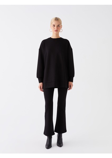 Yeni Sezon Bisiklet Yaka Düz Uzun Kollu Kadın Tunik modelleri