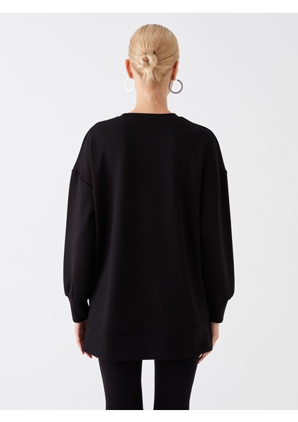 Yeni Sezon Bisiklet Yaka Düz Uzun Kollu Kadın Tunik indirimleri