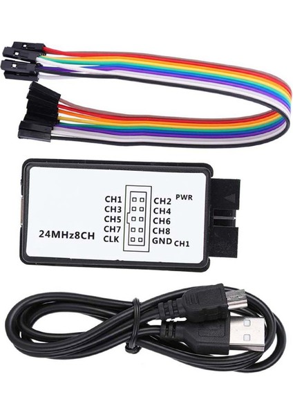 Mantık Analizörü 24MHZ Mantık Analizör Cihazı USB Mantık Analizör Cihazı Seti Mini Dijital Cep Boyutu 8 Kanal Giriş Bellek (Yurt Dışından) fırsatları