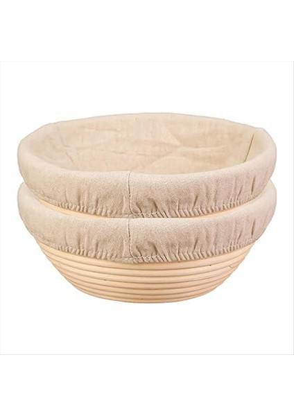 2 Adet Ekmek Mayalama Sepeti Bez Örtüsü Kombinasyonu (Yurt Dışından)