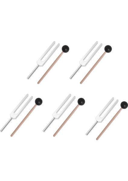 5x Tuning Fork Çakra Çekiç Top Diyagnostik 528Hz Mallet Set Sinir Sistemi Testi ile Ayarlama Çatal Sağlık Bakımı (Yurt Dışından)