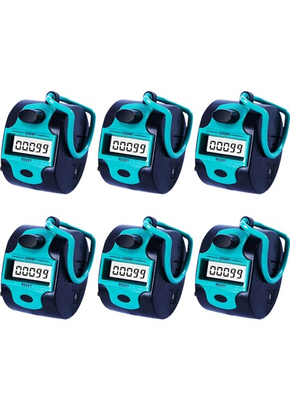 6x Sayaç Tıkırma Manuel Dijital Dikiş Sayacı Parmak Halkası Mekanik El Taşınağı Sıralı Insanlar Golf (Yurt Dışından)