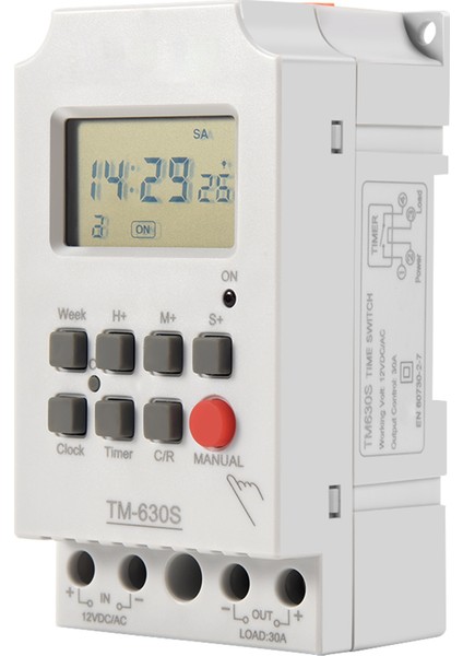 Sinotimer TM630S-4 12V Saniye Kontrol Zamanlayıcı Anahtarı Büyük Ekran Dijital Ekran Sıcak Pin Voltaj Çıkış Zaman Denetleyicisi (Yurt Dışından)