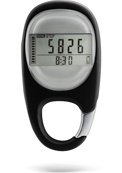 Yürüyüş Taşınabilir Yürüyüş Pedometresi 3D Adım Sayacı Için Pedometre Carabiner ile Basit Adımlar Izleyici (Yurt Dışından)