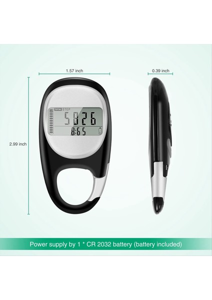 Yürüyüş Taşınabilir Yürüyüş Pedometresi 3D Adım Sayacı Için Pedometre Carabiner ile Basit Adımlar Izleyici (Yurt Dışından) modelleri