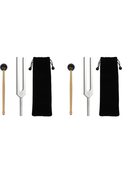 2x Alüminyum Alaşım Ayarlama Çatalları 512Hz Sinir Sistemi Için Çekiçli Çatal Çatal Ses Iyileştirme Terapisi (Yurt Dışından)