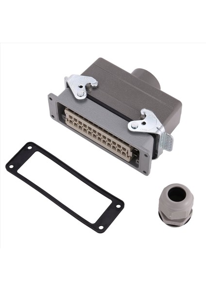 Dikdörtgen H24B-HE-024-1 Ağır Hizmet Konektörleri Güç 24 Pin Çekirdek Çizgisi 16A 500V Vidalı Ayaklar Havacılık Fiş Soketi 139X43X72MM (Yurt Dışından) modelleri