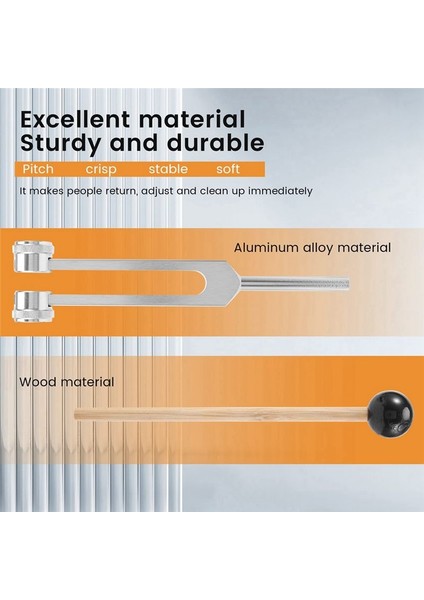 Çatal Ses Terapisi Vücudun Zihin ve Ruhun Mükemmel Uyumunu Korumak Için Mallet ile Tuning Fork 528Hz (Yurt Dışından) indirimleri
