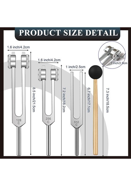 3x Tuning Forks SET-128 Hz 256 Hz 512 Hz Şifa Çakra Ses Terapisi Için Mükemmel Ayar Çatalları Vücut Tutun (Yurt Dışından) fırsatları