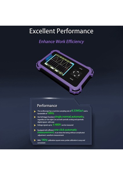 PDS833 Handheld Dijital Osiloskop 2 8 Inç Ekran 1mhz Analog Bant Genişliği 8 33MSA/S 800VPP Dijital Ossiloskop Kiti (Yurt Dışından) modelleri