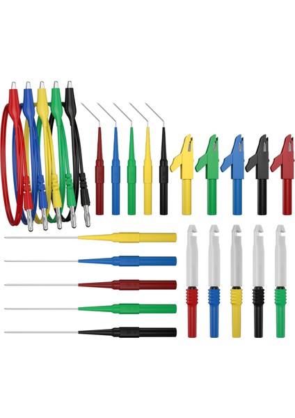 Dijital Multimetre Test Kurşun Kiti Timsah Klipsi Test Probu Geri Problu 4mm Muz Fişine (Yurt Dışından)