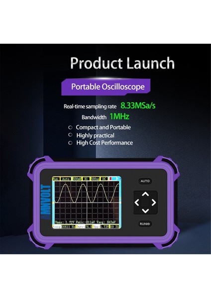 PDS833 Handheld Dijital Osiloskop+Problar Kit 2 8 Inç Ekran 1mhz Analog Bant Genişliği 8 33MSA/S 800VPP Dijital Osiloskop (Yurt Dışından)