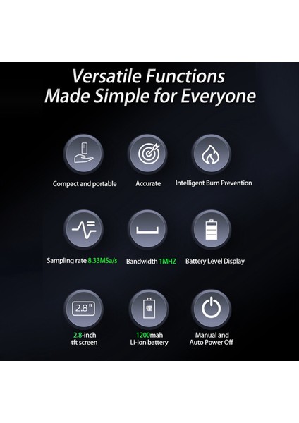 PDS833 Handheld Dijital Osiloskop+Problar Kit 2 8 Inç Ekran 1mhz Analog Bant Genişliği 8 33MSA/S 800VPP Dijital Osiloskop (Yurt Dışından) fiyatları