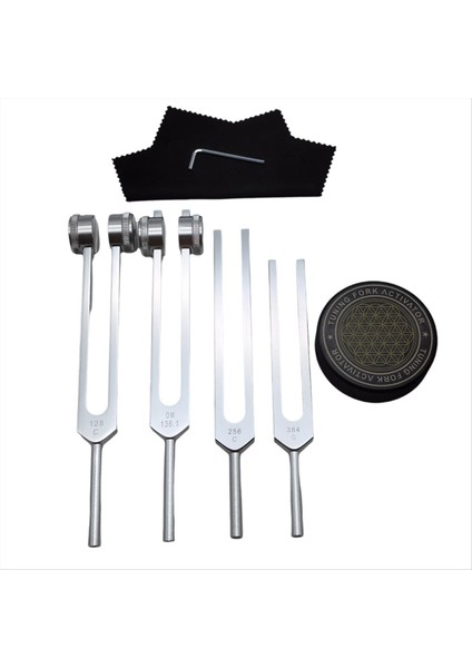 Iyileşme Seti Için Çatallar Tuning 128Hz 136Hz 256Hz 384Hz ve Hokey Puck Aktivatörü Iyileşme Ses Terapisi Vücut Keep (Yurt Dışından) fiyatları