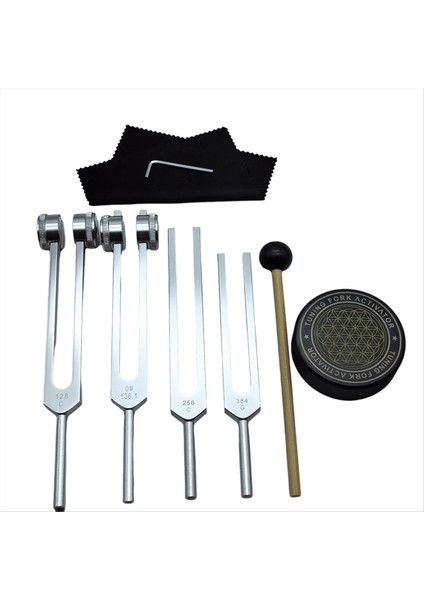 Iyileşme Seti Için Çatallar Tuning 128Hz 136Hz 256Hz 384Hz ve Hokey Puck Aktivatörü Iyileşme Ses Terapisi Vücut Keep (Yurt Dışından) indirimleri