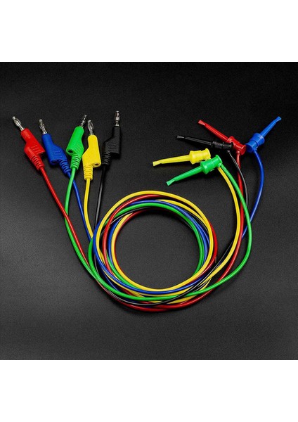 10PCS Test Kancası Tel Istiflenebilir Muz Fişine Mini Kapmak Multimetre Test Kurşun Seti Esnek Tel 600V/5V 39 Inç (Yurt Dışından) fırsatları